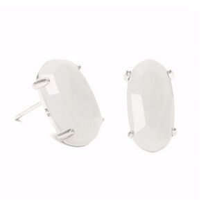 KENDRA SCOTT • Silver Betty White Pearl Earrings